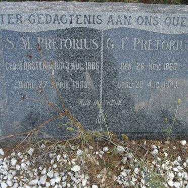 PRETORIUS G.F. 1860-1943 &amp; S,M, FURSTENBURG 1866-1935