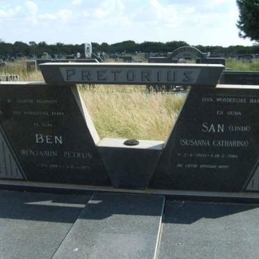 PRETORIUS Benjamin Petrus 1898-1973 &amp; Susanna Catharina LINDE 1903-1989