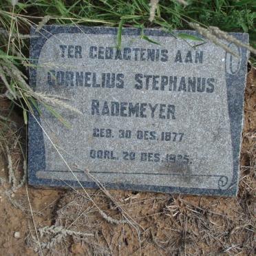 RADEMEYER Cornelius Stephanus 1877-1935