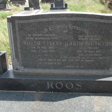 ROOS Willem Ludolf 1890-1953 &amp; Gertruida Jacoba PREISS 1891-1975