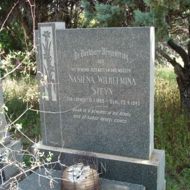STEYN Nasiena Wilhelmina nee ERWEE 1889-1947