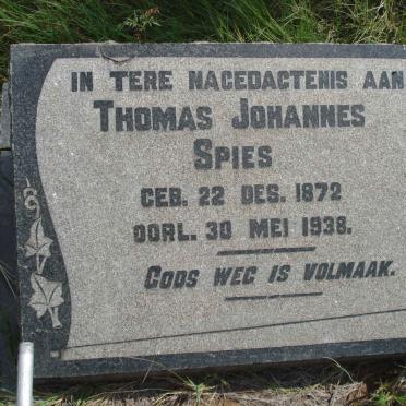 SPIES Thomas Johannes 1872-1938