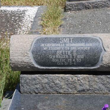 SMIT Bettie G. nee KRUGER 1893-1963