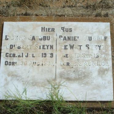 STEYN Daniel Rudolf De Wet 1867-1937