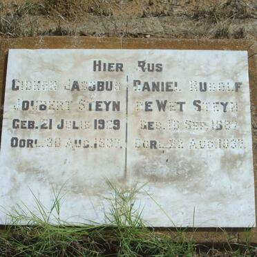 STEYN Daniel Rudolf De Wet 1867-1937