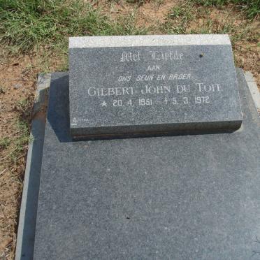 TOIT Gilbert John, du 1951-1972