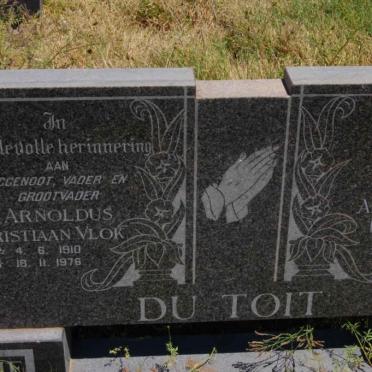 TOIT Arnoldus Christiaan Vlok, du 1910-1978 &amp; Anna Helena LAMPRECHT 1919-1999