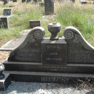 TERBLANCHE Jacobus Andreas 1879-1952 &amp; Martha Elizabeth EKSTEEN 1877-1949