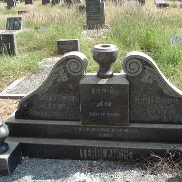 TERBLANCHE Jacobus Andreas 1879-1952 &amp; Martha Elizabeth EKSTEEN 1877-1949