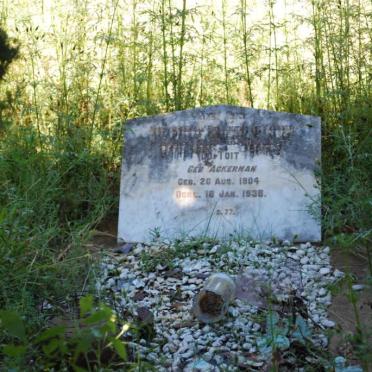 TOIT, du ? nee ACKERMAN 1904-1938