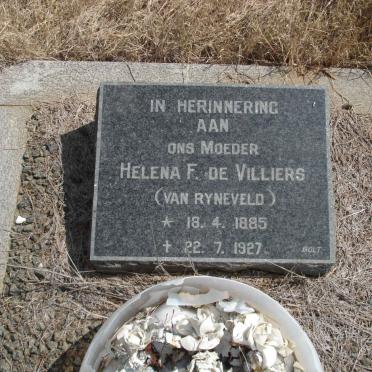 VILLIERS Helena F., de nee VAN RYNEVELD 1885-1927
