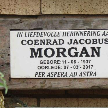 MORGAN Coenrad Jacobus 1937-2017