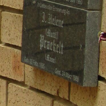 PRAEKELT J. Helene 1895-1988