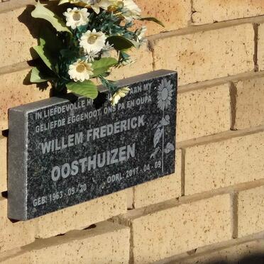 OOSTHUIZEN Willem Frederick 1963-2017