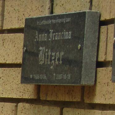 BITZER Anna Francina 1926-2007