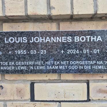 BOTHA Louis Johannes 1955-2024