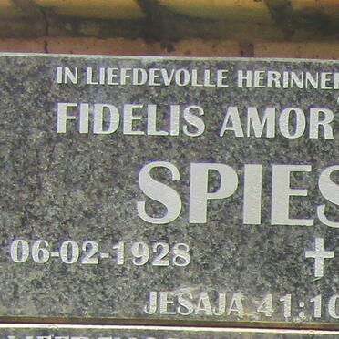 SPIES Fidelis Amor 1928-2006