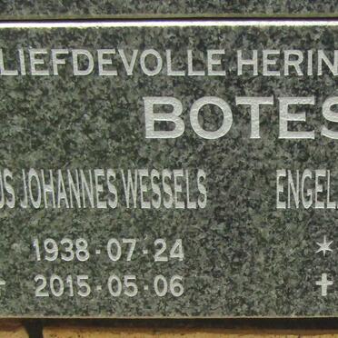 BOTES Petrus Johannes Wessels 1938-2015 & Engela Catharina Elizabeth 1939-2016