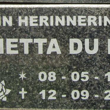 PLESSIS Janetta, du 1922-2001