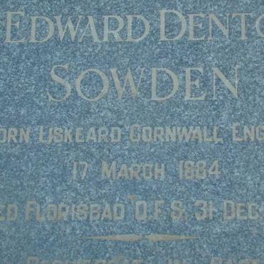 SOWDEN Edward Denton 1884-1958