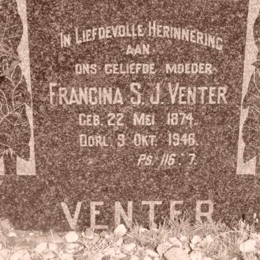 VENTER Francina S.J. 1874-1946