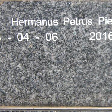 PIETERSE Hermanus Petrus 1953-2016