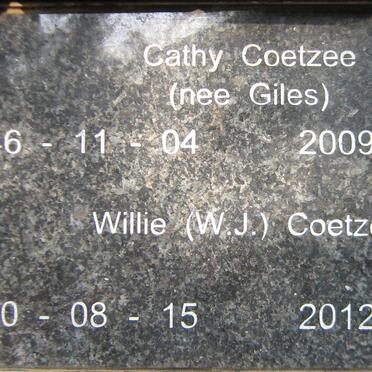 COETZEE W.J. 1940-2012 &amp; Cathy GILES 1946-2009