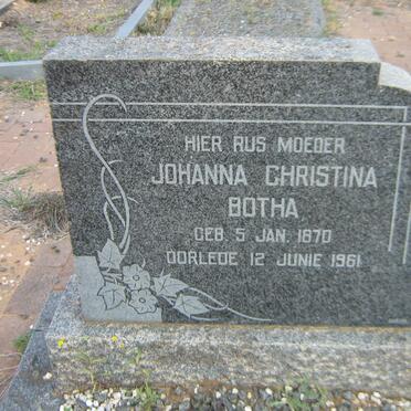 BOTHA Johanna Christina 1870-1961