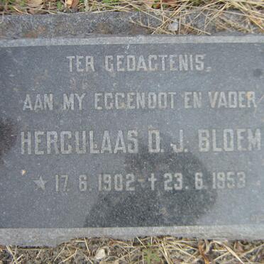 BLOEM Herculaas D.J. 1902-1953