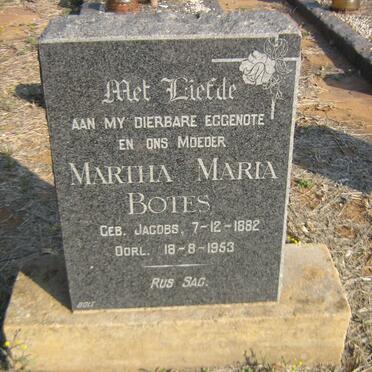 BOTES Martha Maria nee JACOBS 1882-1953