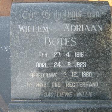 BOTES Willem Adriaan 1916-1923