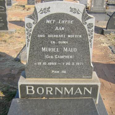 BORNMAN Muriel Maud nee CAMPHER 1889-1977