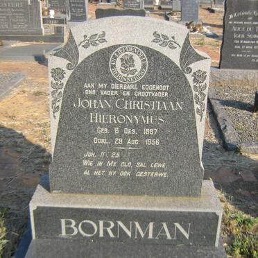 BORNMAN Johan Christiaan Hieronymus 1887-1956