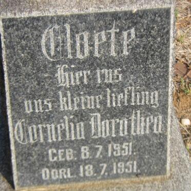 CLOETE Cornelia Dorothea 1951-1951