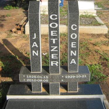 COETZER Jan 1925-2010 &amp; Coena 1929-