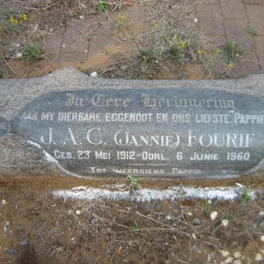 FOURIE J.A.C. 1912-1960