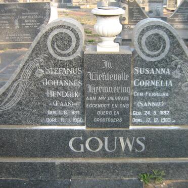 GOUWS Stefanus Johannes Hendrik 1887-1960 &amp; Susanna Cornelia FERREIRA 1892-1983