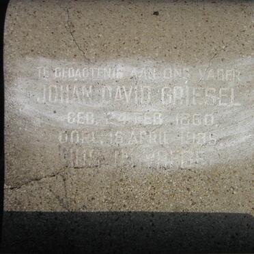 GRIESEL Johan David 1860-1935