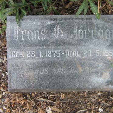 JORDAAN Frans G. 1875-1953