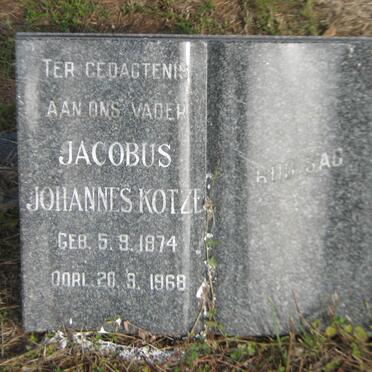 KOTZE Jacobus Johannes 1874-1968
