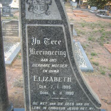 LANGE Barend Jacobus, de 1907-1960 &amp; Elizabeth 1905-1980