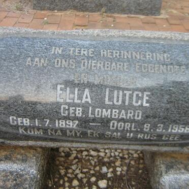LUTGE Ella nee LOMBARD 1897-1958