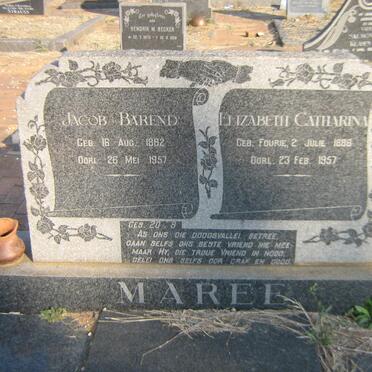MAREE Jacob Barend 1882-1957 &amp; Elizabeth Catharina FOURIE 1886-1957