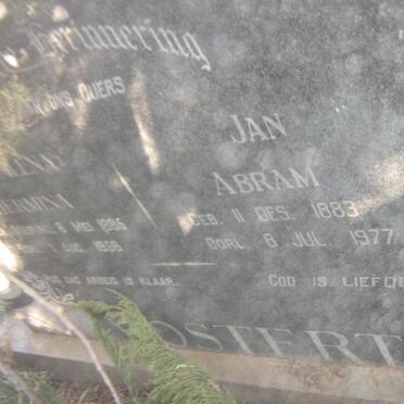 MOSTERT Jan Abram 1883-1977 &amp; Magdalena Hermina MEIRING 1885-1956