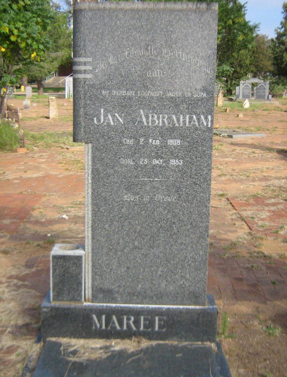 MAREE Jan Abraham 1888-1953