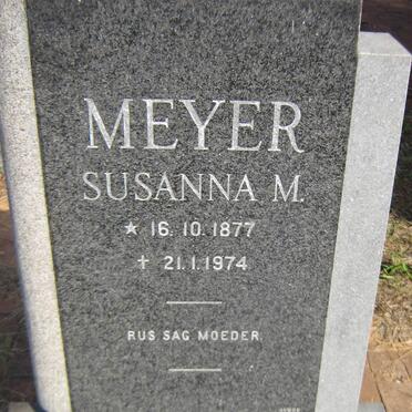 MEYER Susanna M. 1877-1974