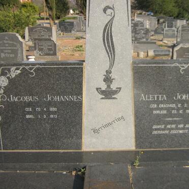 MARE Jacobus Johannes 1890-1973 &amp; Aletta Johanna ERASMUS 1895-1968