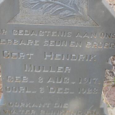 MULLER Gert Hendrik 1917-1928
