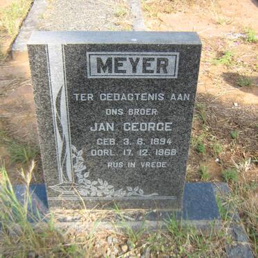 MEYER Jan George 1894-1968