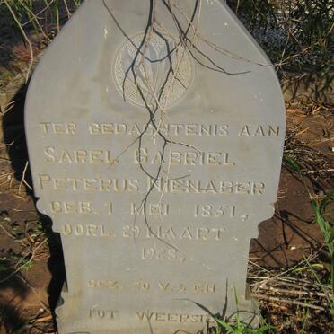 NIENABER Sarel Gabriel Peterus 1851-1928
